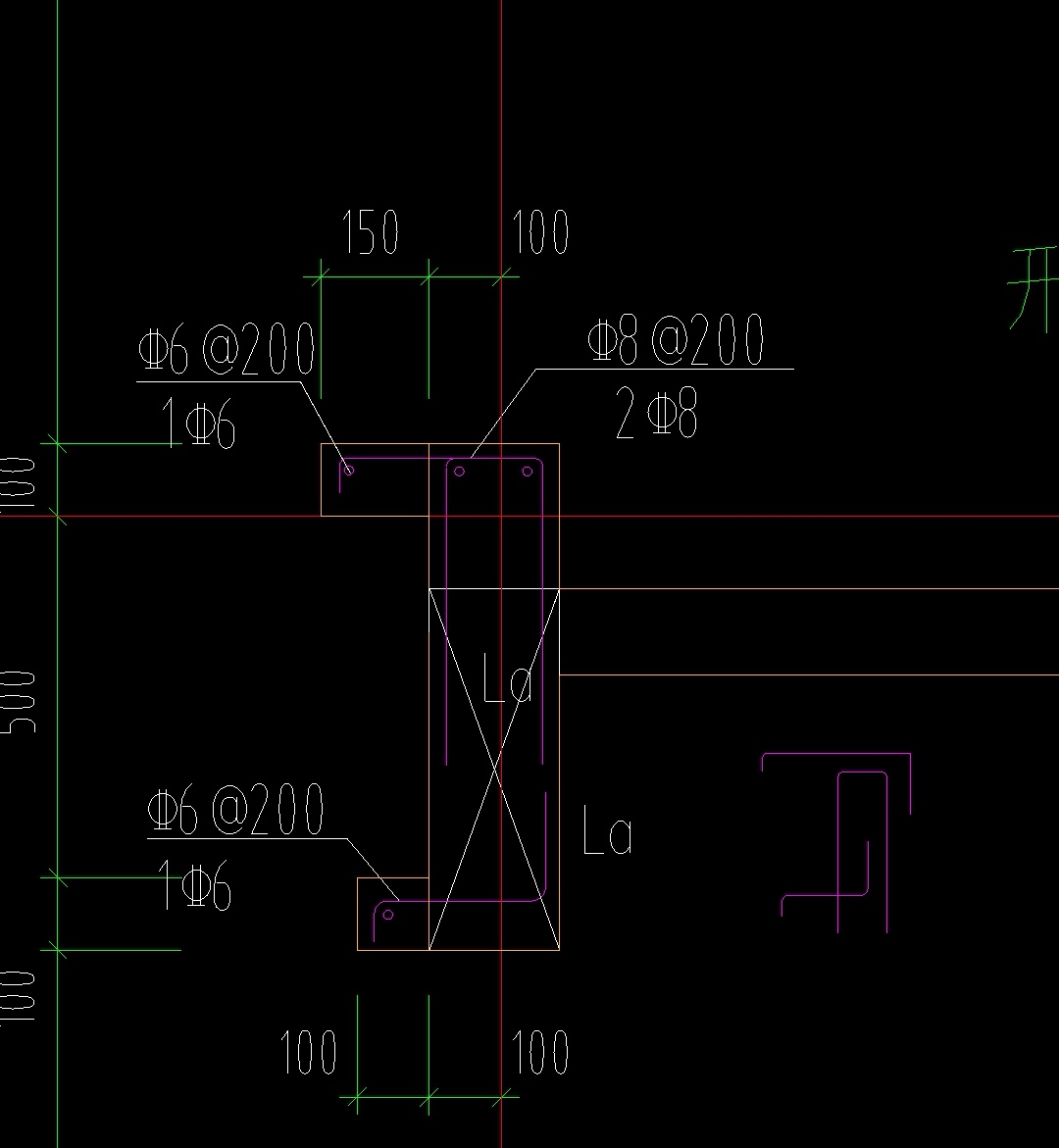 如图此类反坎的横向钢筋都是做135度弯钩吗,再算图中横向净长时两端各