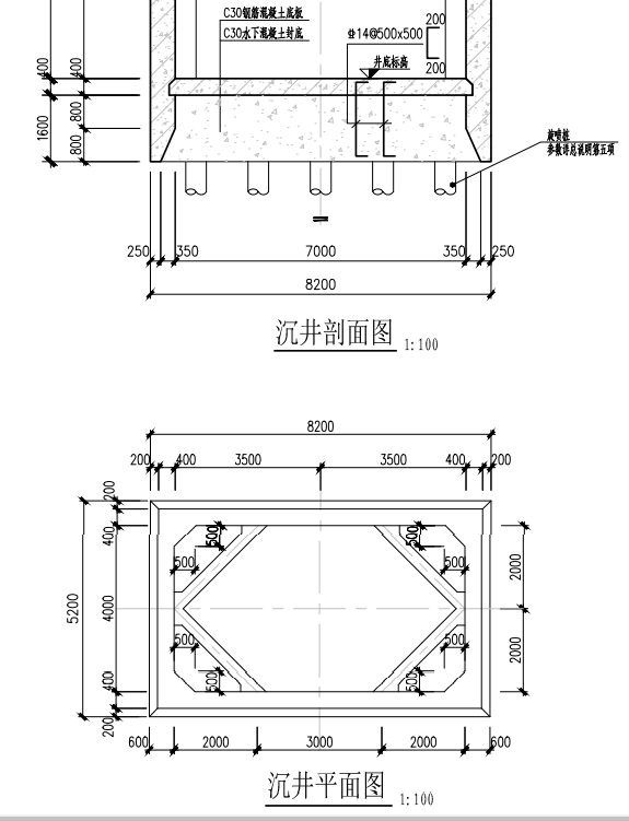 各位老师,沉井刃脚的截面积怎么算的?