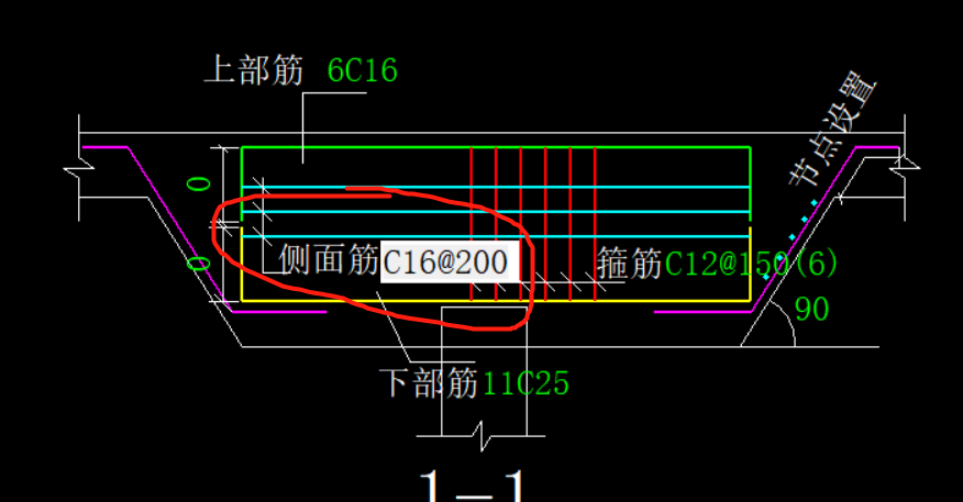 桩承台4排腰筋,侧面筋怎么输入,如图输入只有2排