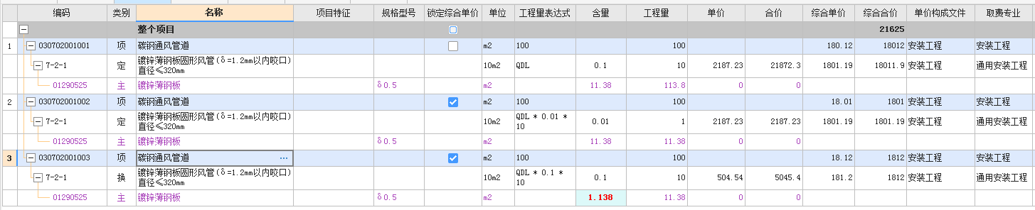 綜合單價(jià)