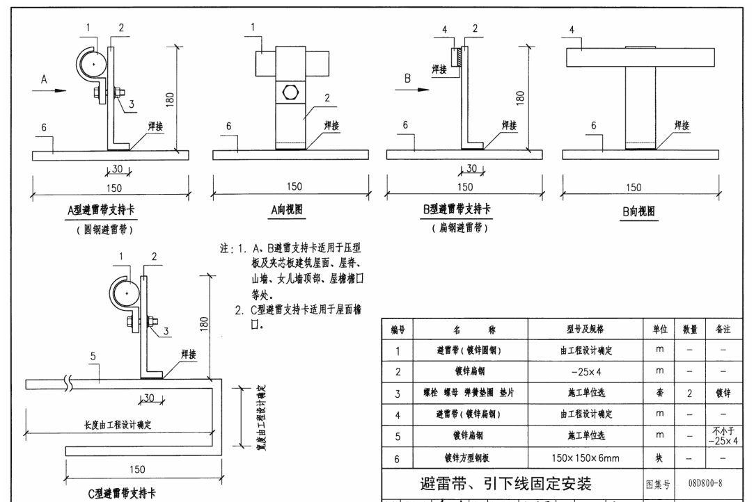 屋面更换的避雷卡是定额里的避雷引下线断接卡子吗