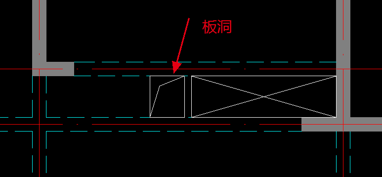 请问楼板开洞洞边板底附加钢筋在板洞中这样设置对吗