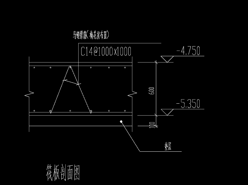 这种筏板马镫筋该怎么布置