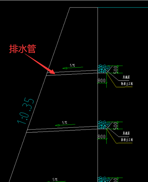 排水管挡土墙的长排水管间距1排水管的长度