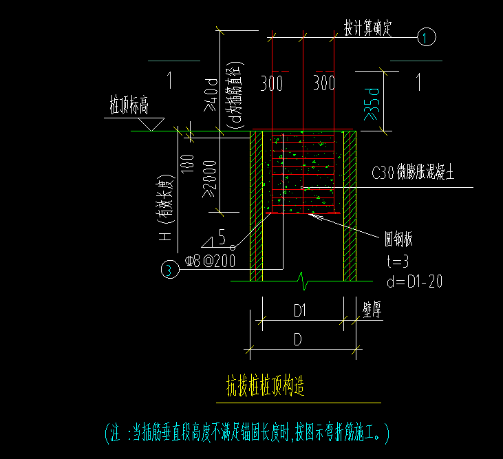 樁頭插筋