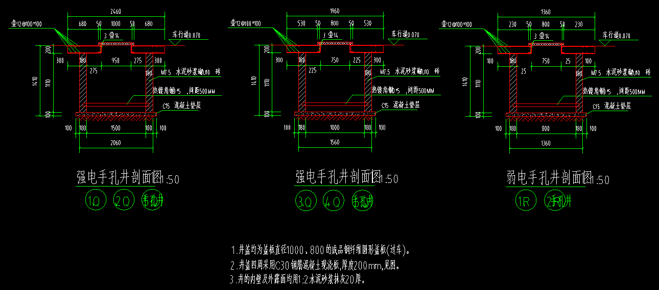 请问市政工程强电井弱电井手孔井这类的井定额怎么套