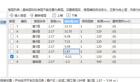結(jié)構(gòu)標高