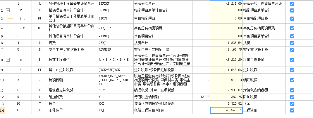 稅前造價(jià)
