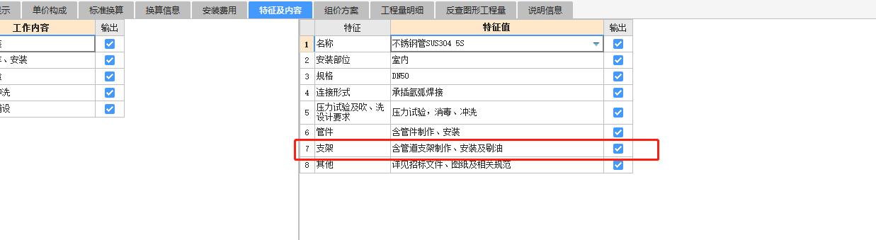 項目特征