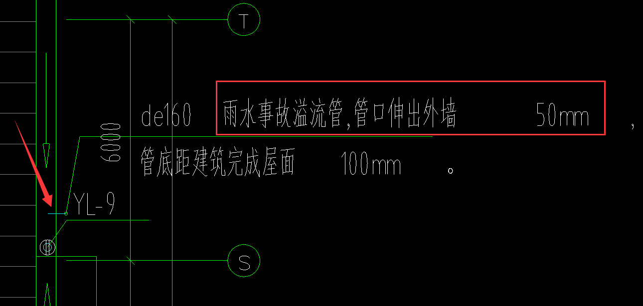 这个雨水事故溢流管怎么设置的