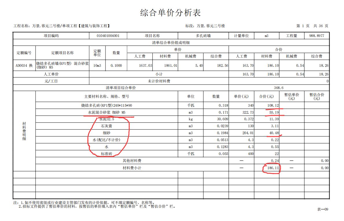 材料明細(xì)