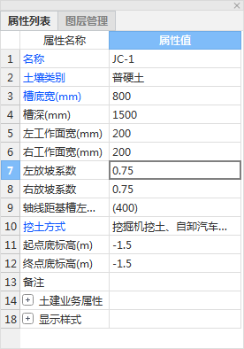 放坡系數