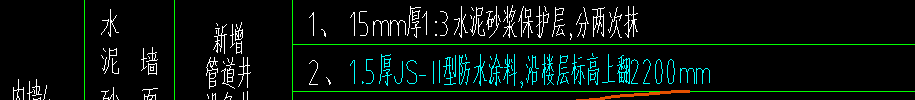 墻面防水上翻高度