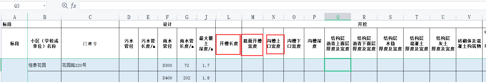 溝槽上口寬度