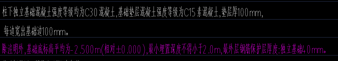 獨(dú)立基礎(chǔ)頂標(biāo)高