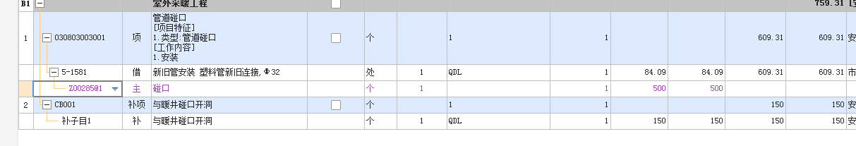 主材價