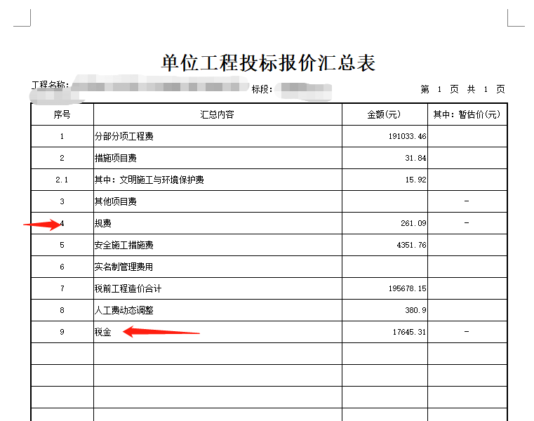 規(guī)費(fèi)和稅金