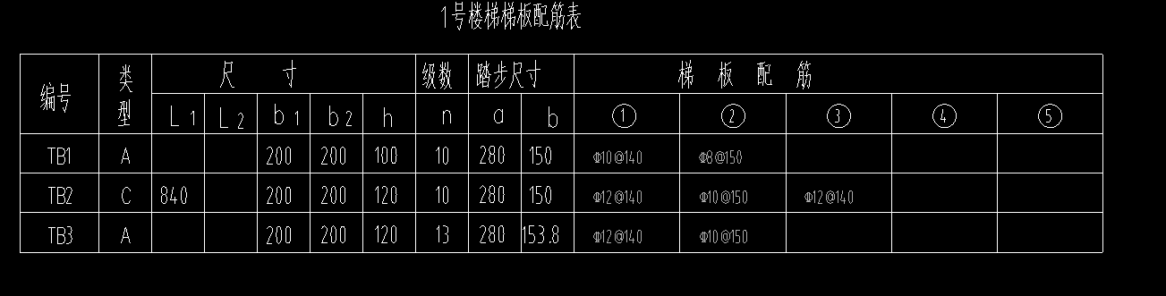 梯板配筋