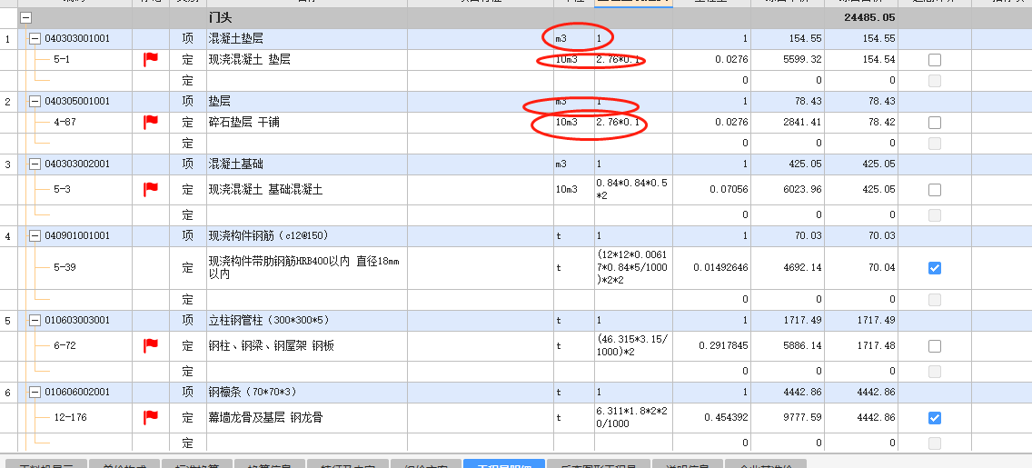 程量表達式