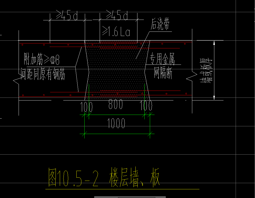 后澆帶鋼筋