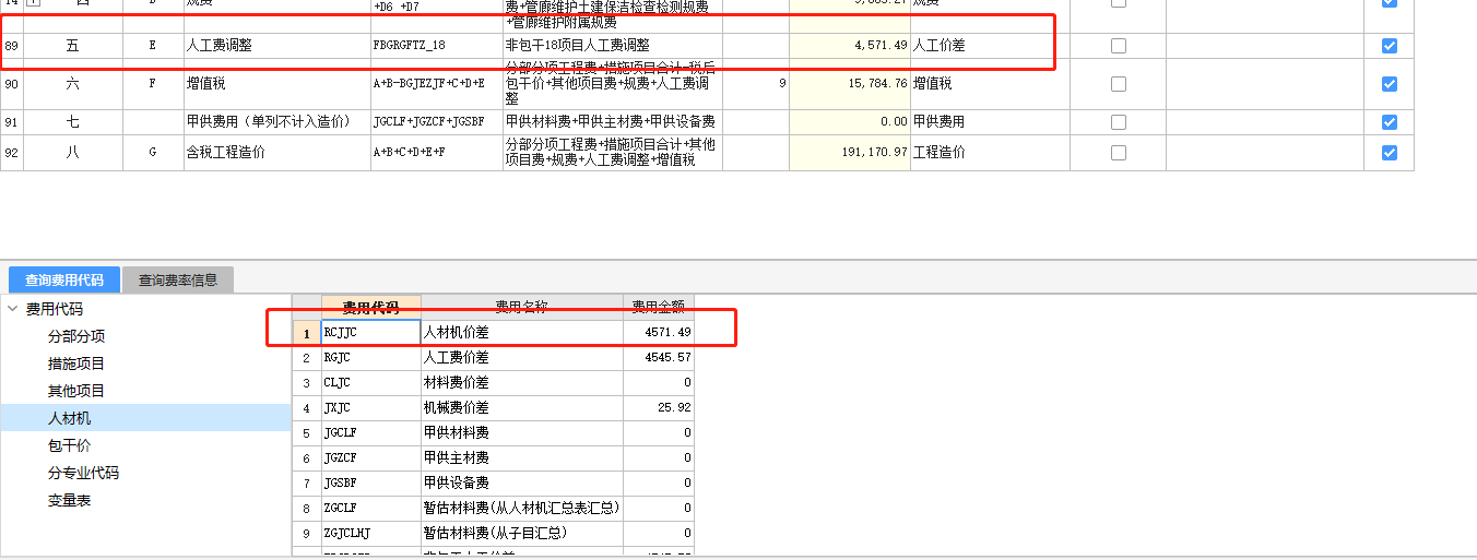 人工費價差