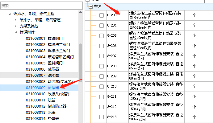 不同管徑