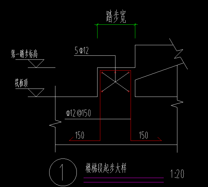 樓梯起步鋼筋