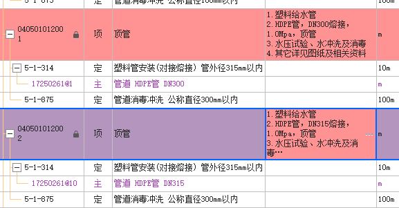 套子目
