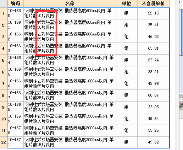 項目特征