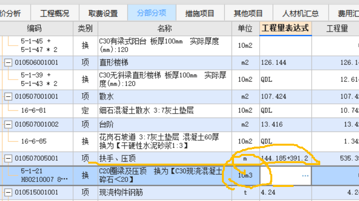 程量表達式