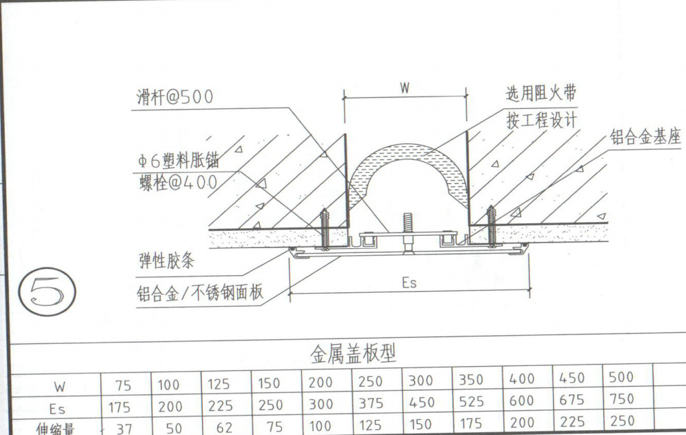 內(nèi)墻變形縫