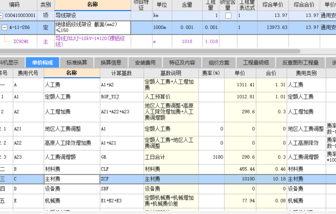 主材費