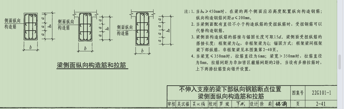 側(cè)面縱筋