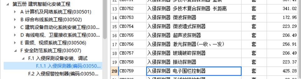 清單定額
