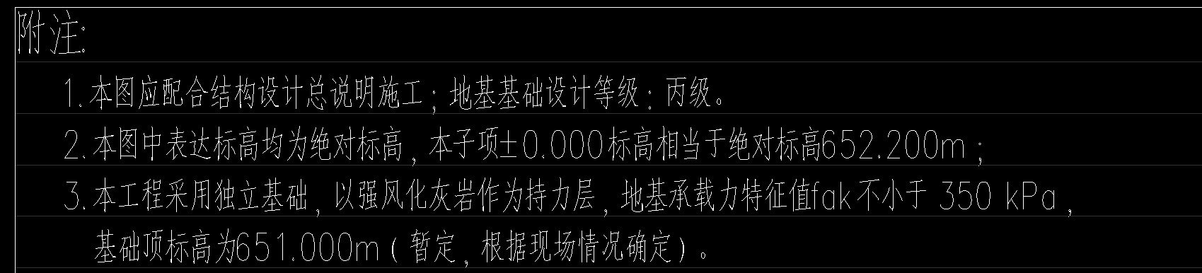 基底標(biāo)高