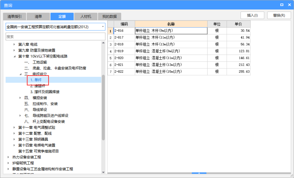套清單