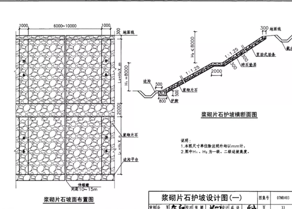 毛石護坡