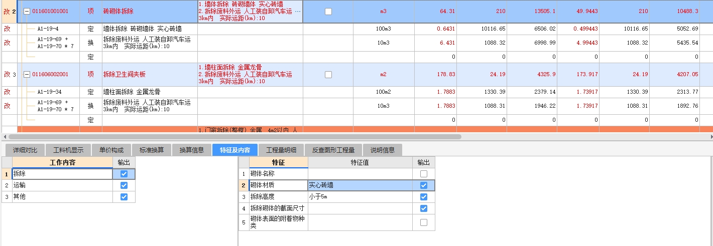 項目特征