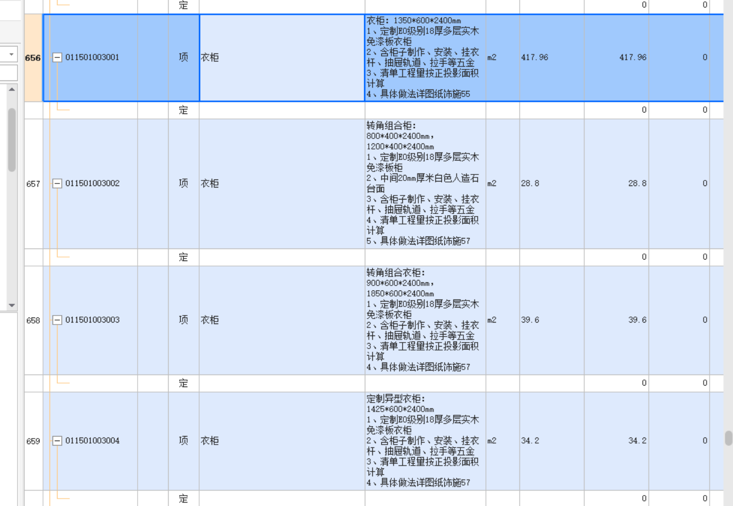 投影面