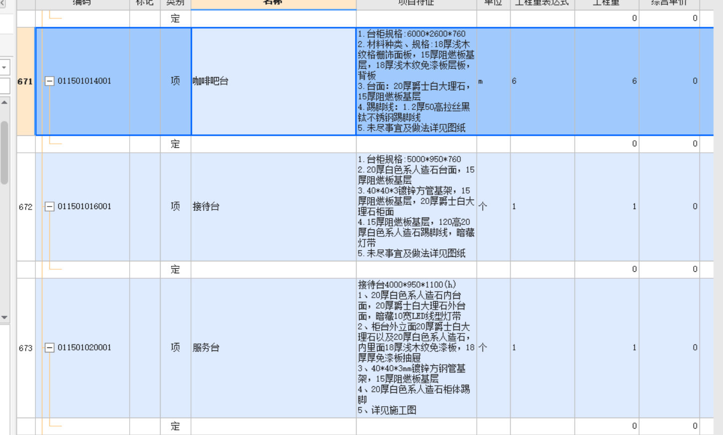 投影面