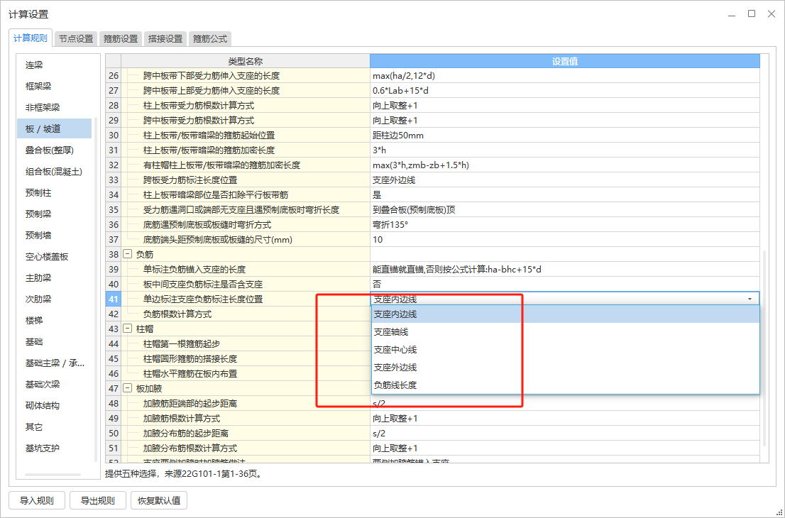 負筋長度