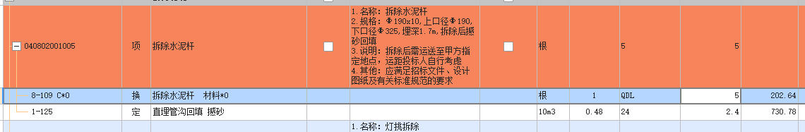 項目特征