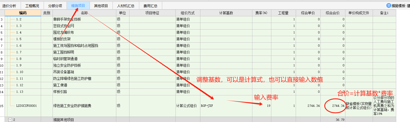 措施項