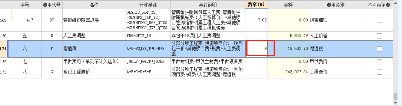 清單綜合單價