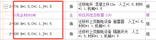 子目乘系數