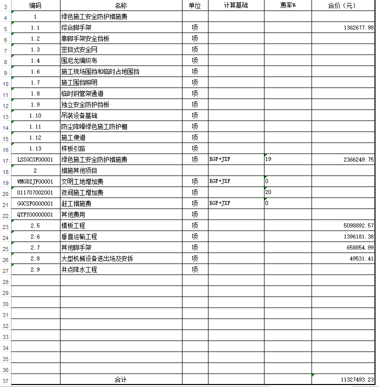 項目合計