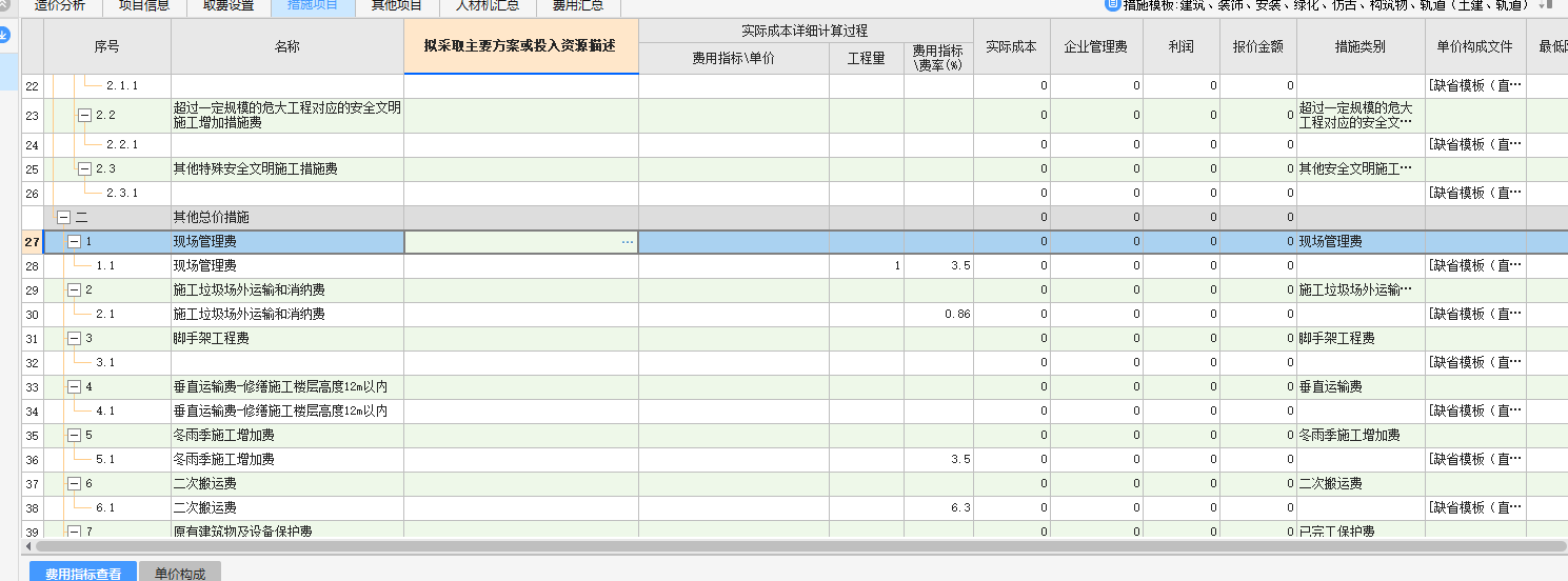 其他總價措施