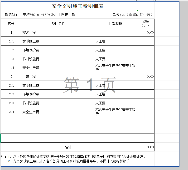 安全文明施工費(fèi)