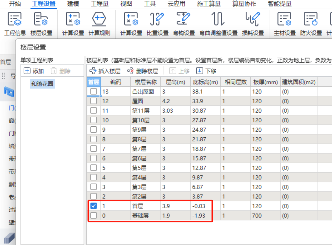 板標高