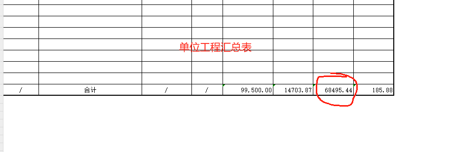 單位工程匯總